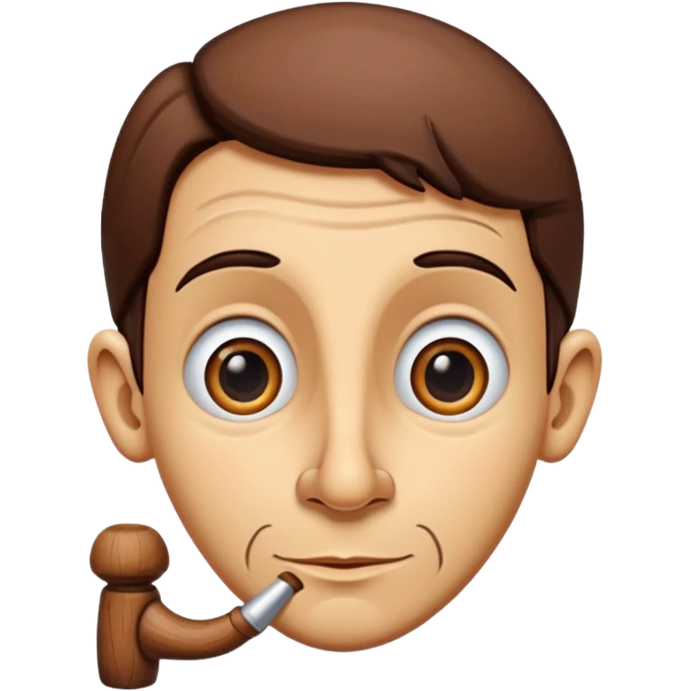 pinocchio liar with a long narrow nose of wood emoji