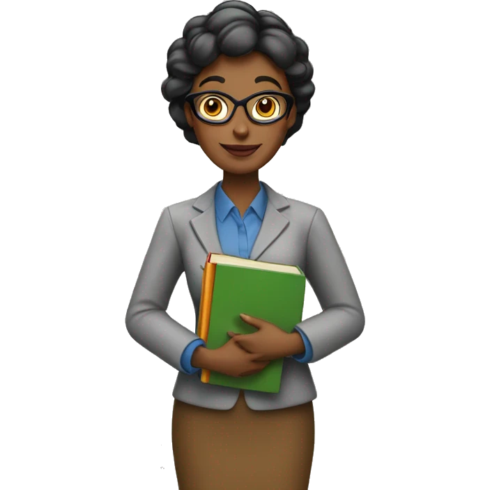 teacher woman with books emoji