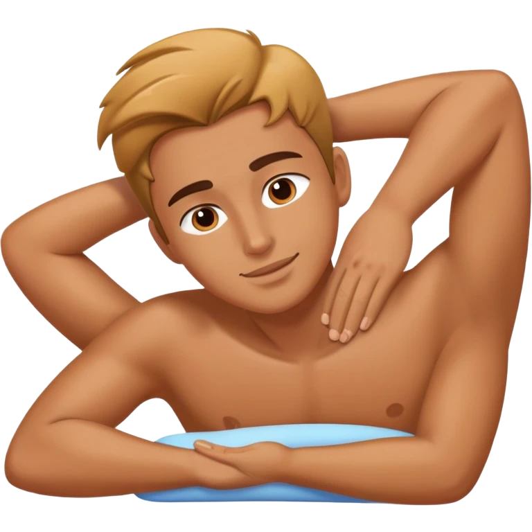 person getting a massage, relaxed face emoji