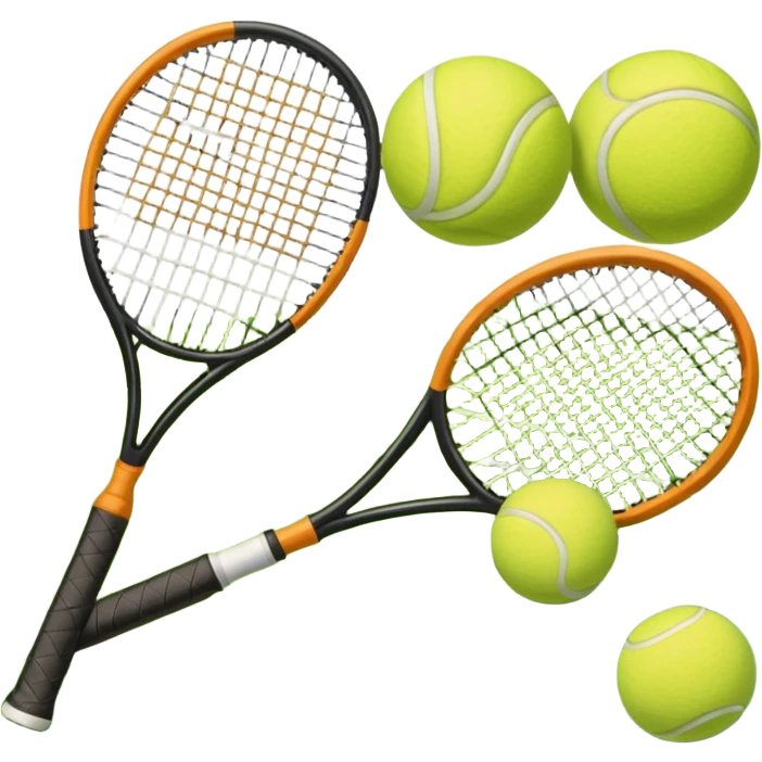 tennis rackets court and ball emoji