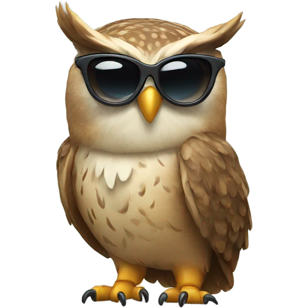Owl wearing sunglasses  emoji