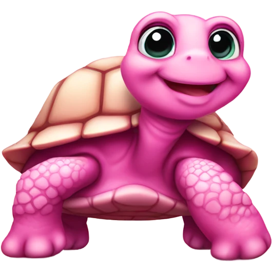 Cute pink turtle emoji