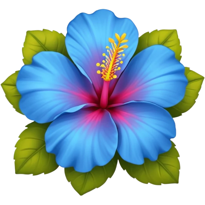 a blue flower similar to a hibiscus flower but more similar like a emoji  emoji