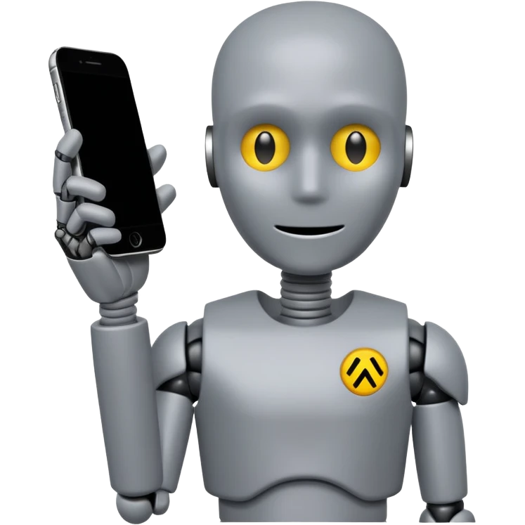 crash test dummy with iphone emoji
