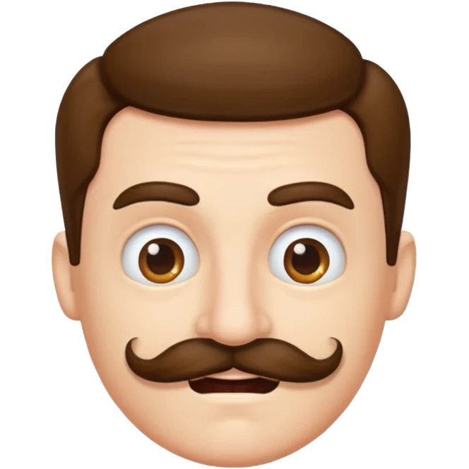 Silly with moustache emoji