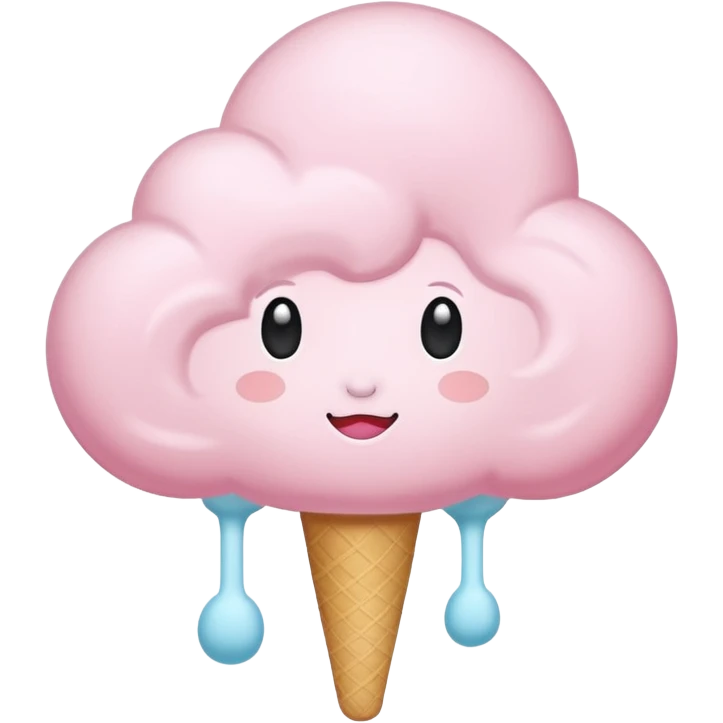 white Cloud Cotton Candy – light white puff, oversized and airy. emoji