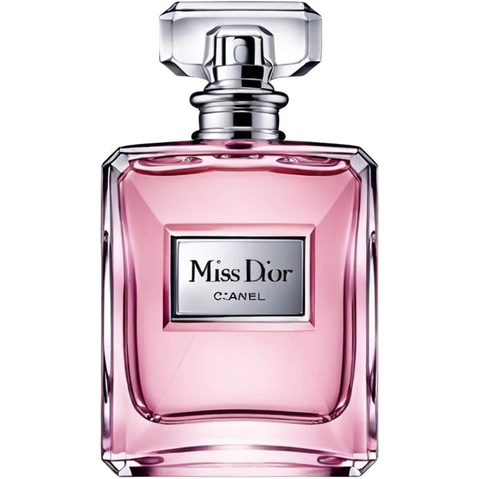 Miss Dior perfume bottle pink glass emoji