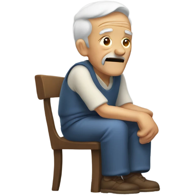 Old man with a broken back emoji