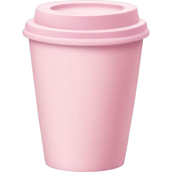Pastel pink coffee cup emoji
