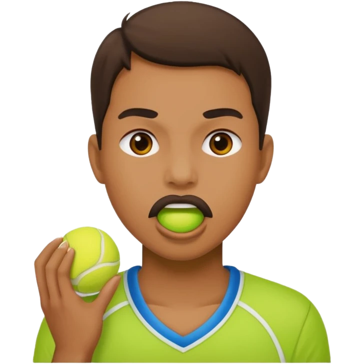 tennis balls in your mouth emoji