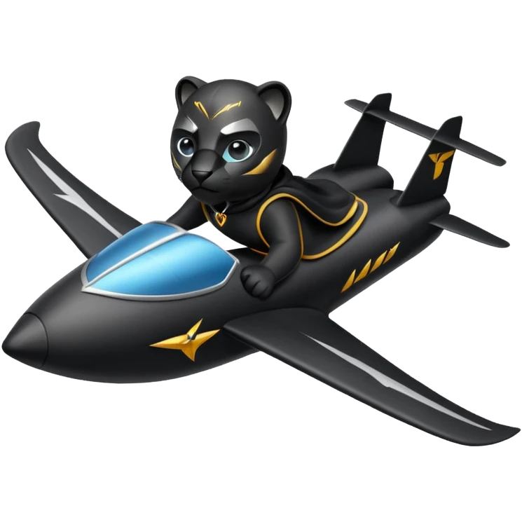 panther flying glider emoji