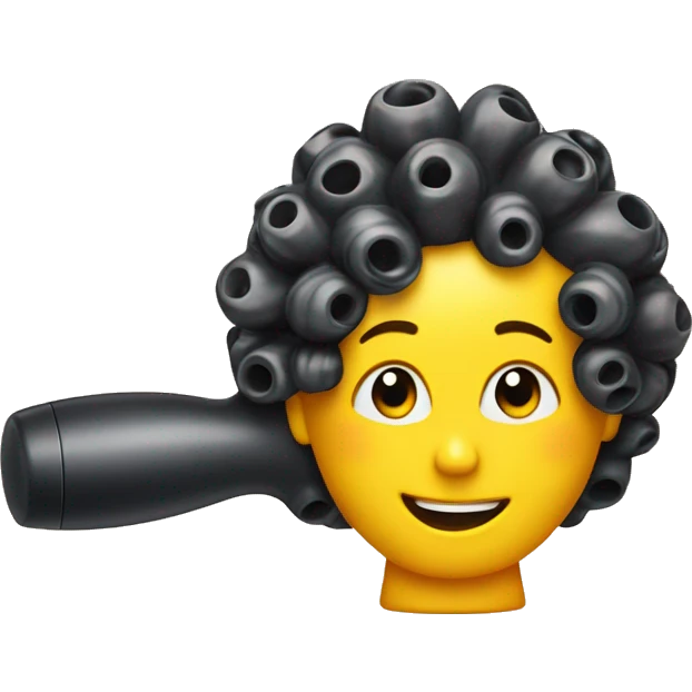 a plastic curler for hair on desk emoji