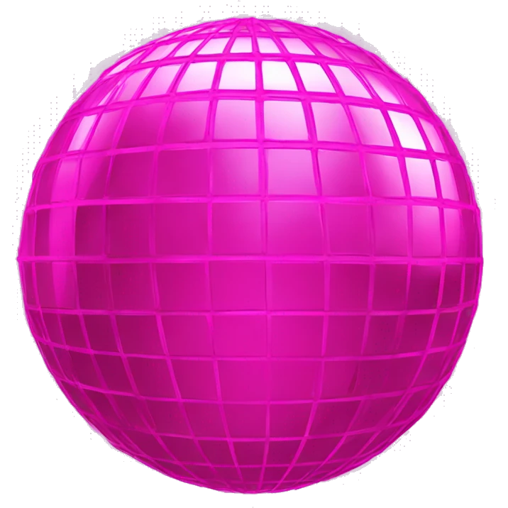 hot pink disco ball emoji