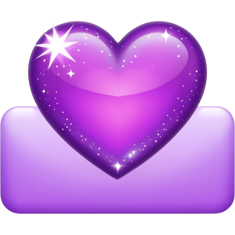 glitter purple and cian heart emoji