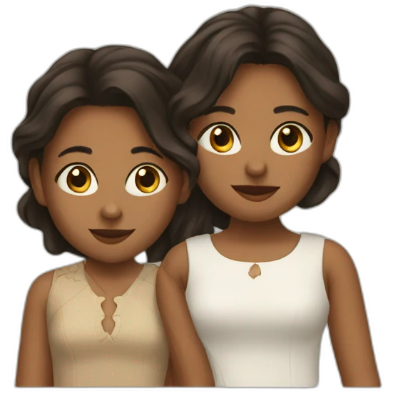 Amaya et Marie-Louise emoji