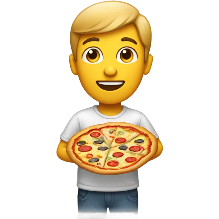 me holding pizza emoji