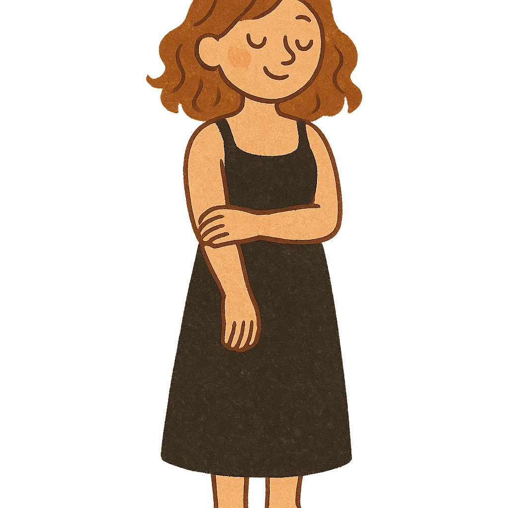 black nightgown, minimal and modern flat style emoji