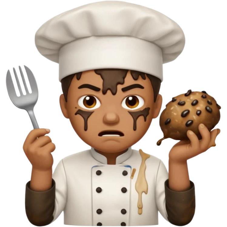 poo exploding from a chefs bottom emoji
