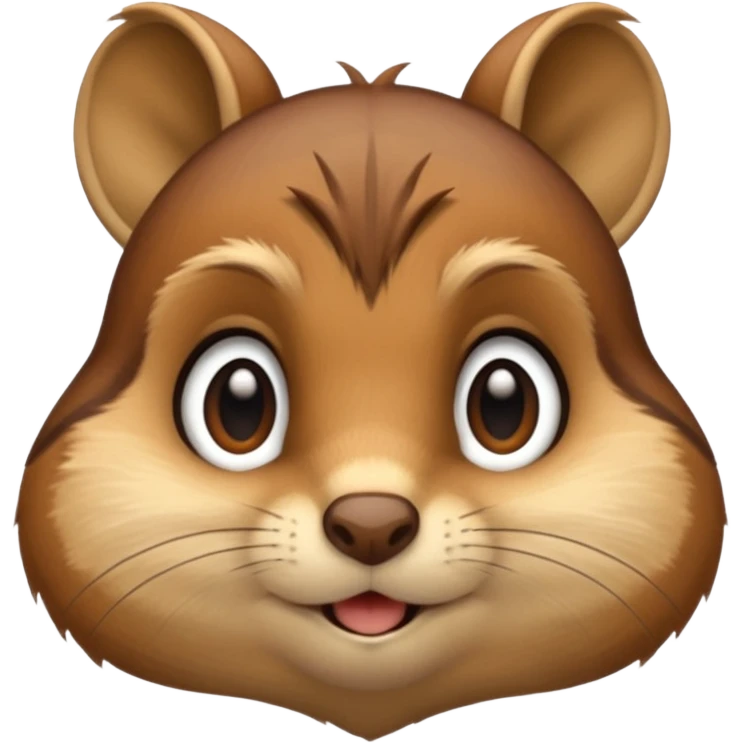 Chipmunk emoji face only emoji