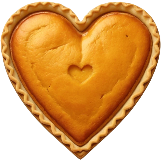 super realistic pumpkin pie heart emoji