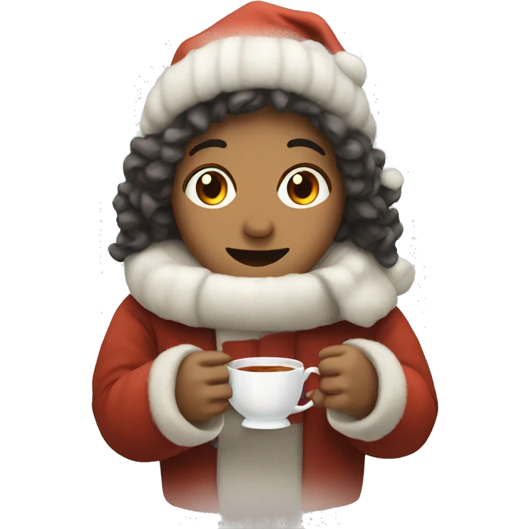 Winter, christmas, tea emoji