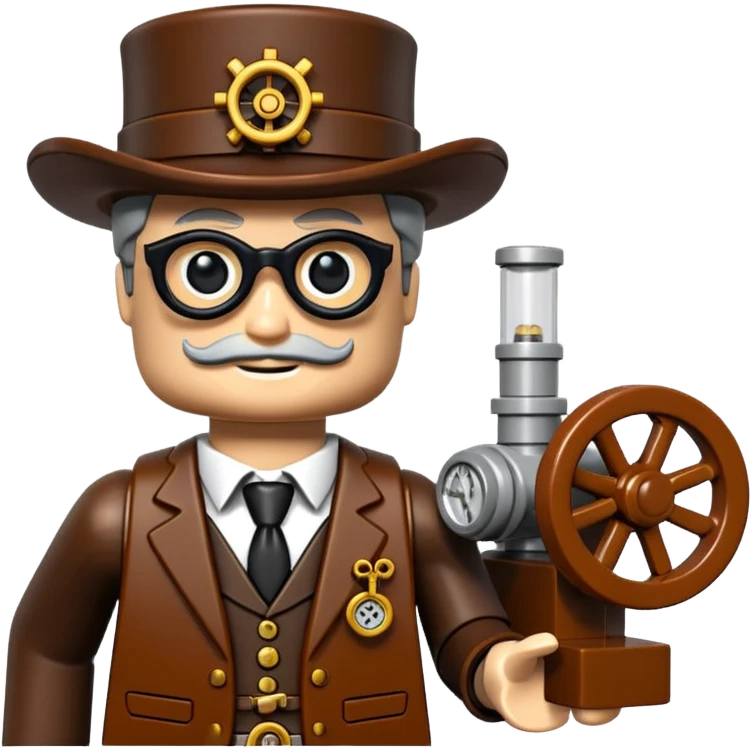 Steampunk Inventor lego toy emoji