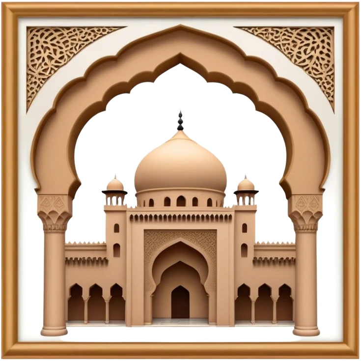 Cinematic Realistic Alhambra Landmark Emoji, capturing the intricate Moorish architecture, ornate arches. emoji