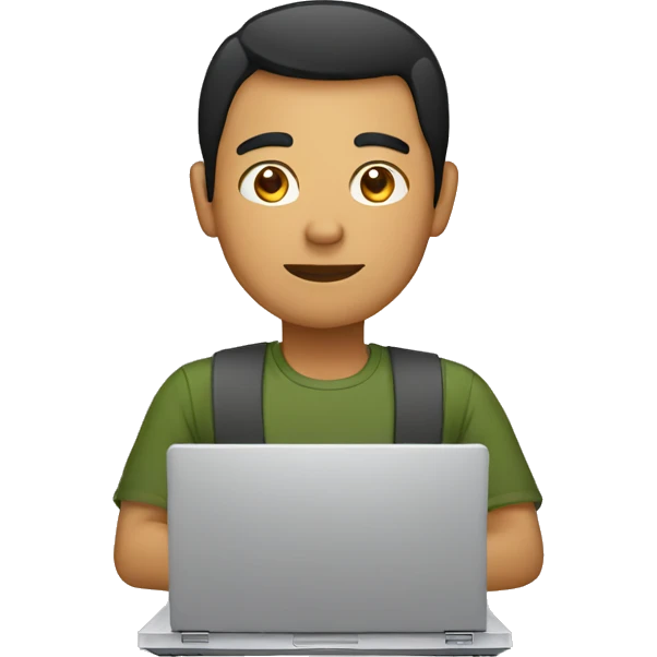 indonesian guy in a laptop emoji