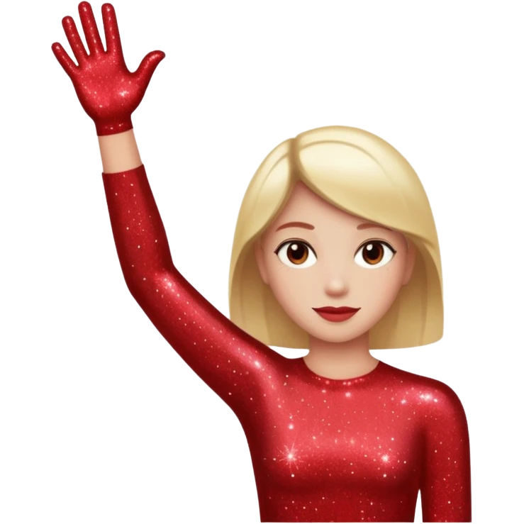 red glitter ARM emoji