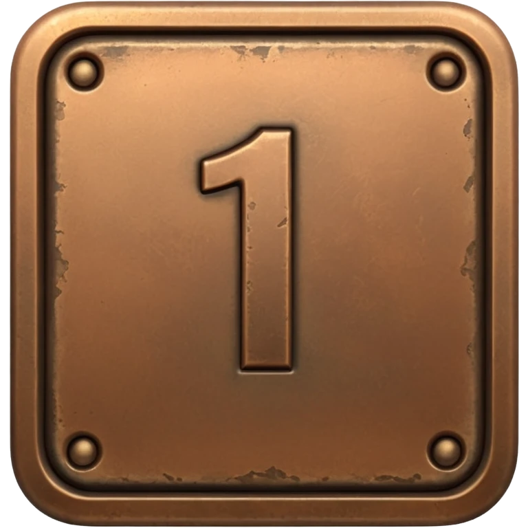 Make the paid subscription icon square, bronze, and number 1. emoji