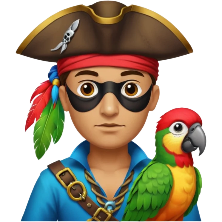 pirate and parrot emoji