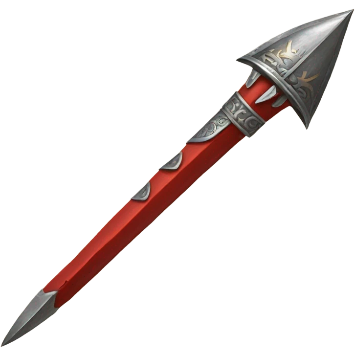 medieval long red spear emoji