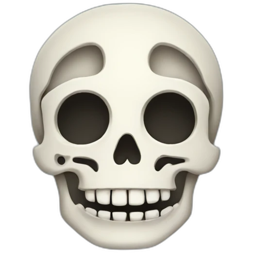 Cartoon skeleton emoji