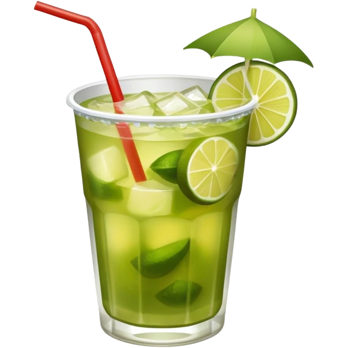 Plastic cup with beach mate from Rio de Janeiro. emoji