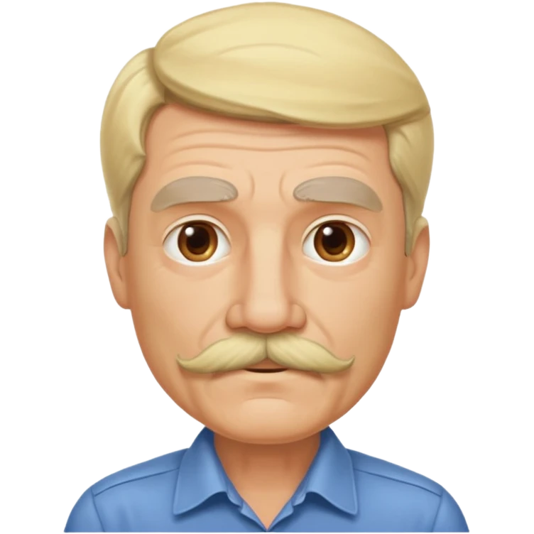 blonde Mustache Man elder emoji