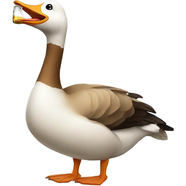 goose with a beer emoji