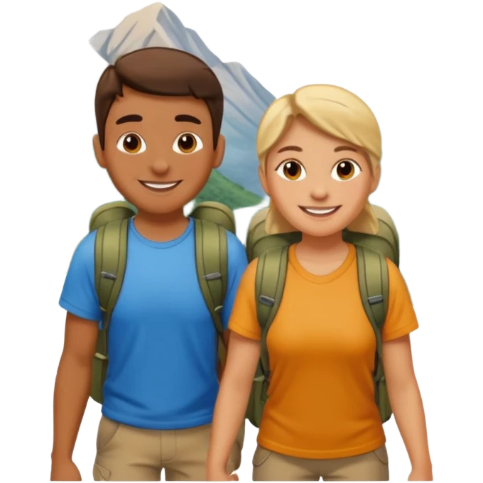 outdoor adventure with friend emoji