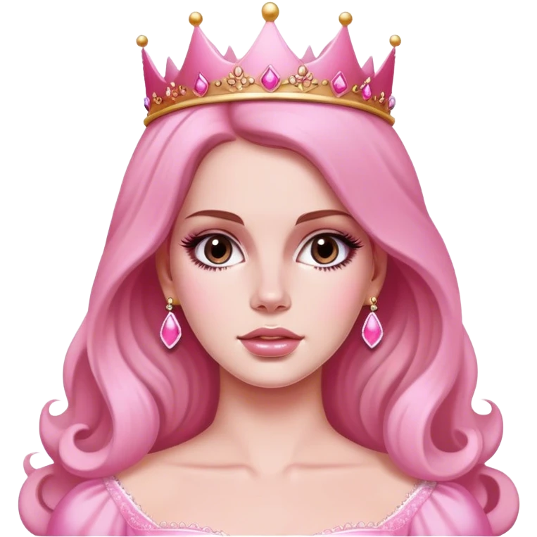 Lana Del Rey as a pink princess emoji
