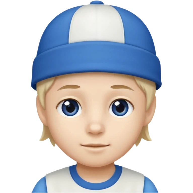 kid with blue and white hat emoji