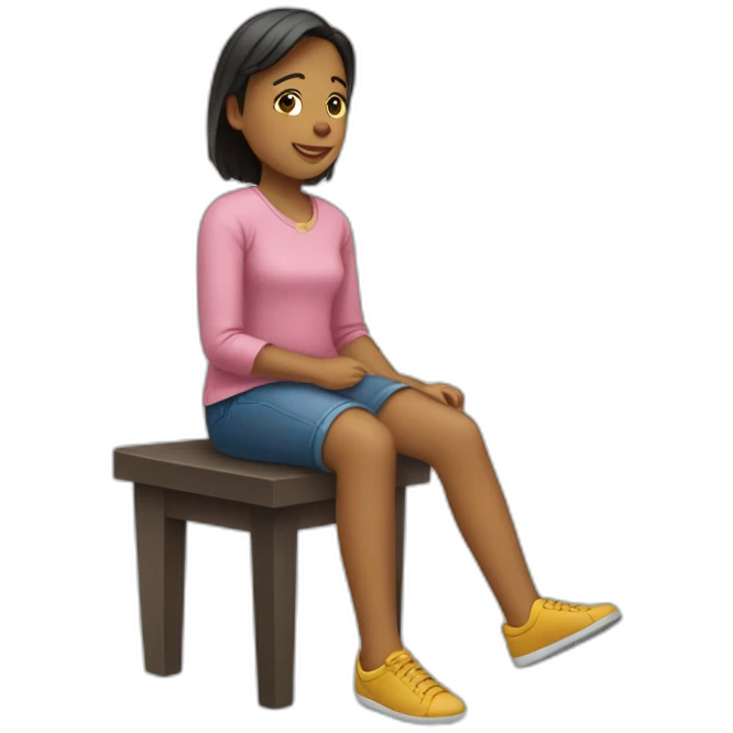 Fille assise sur garcon emoji