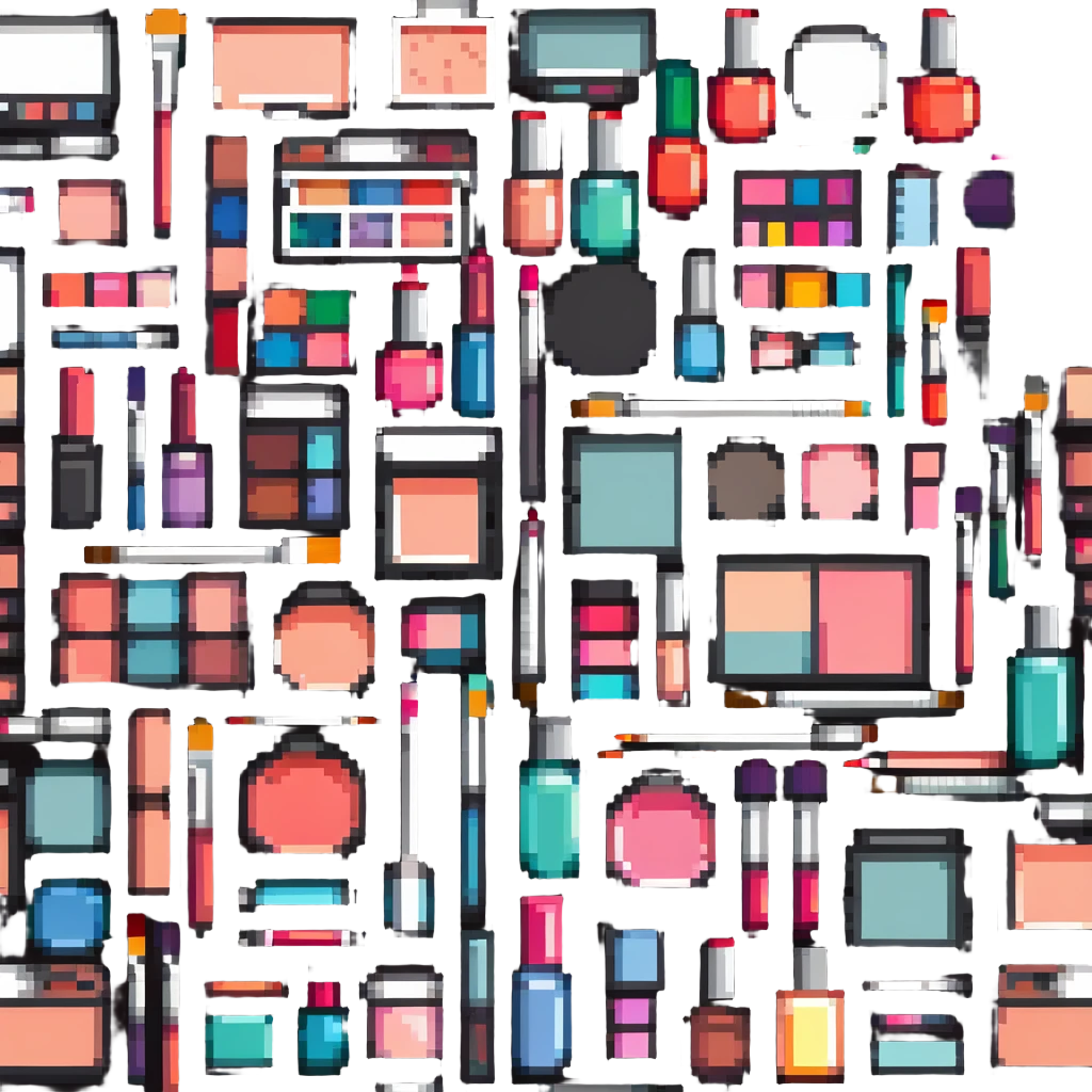 Makeup tools and products standing emoji