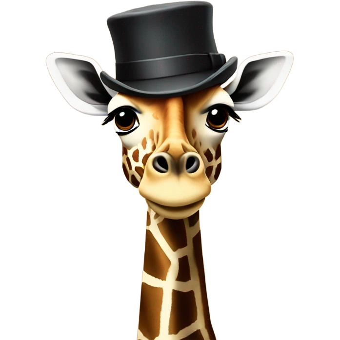 Giraffe with peaky blinder hat  emoji
