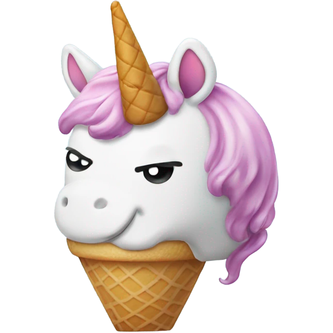 Unicorn pooping ice cream  emoji
