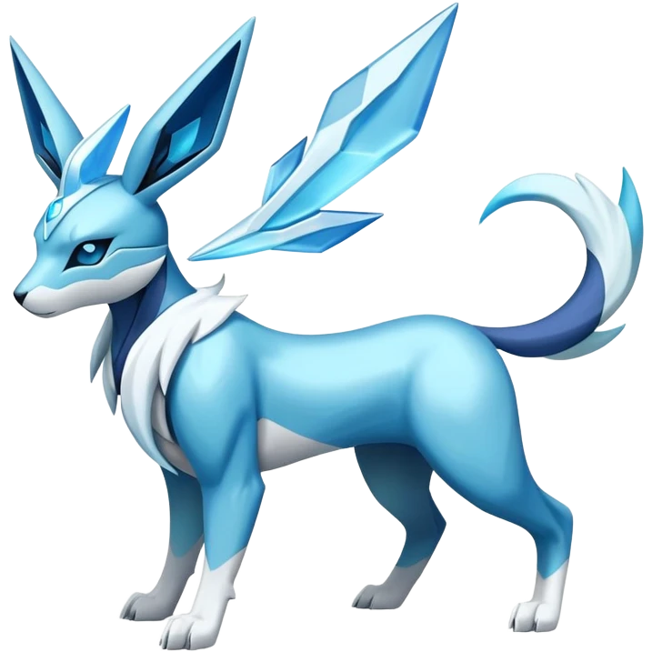 Futuristic Modern Cobalion-Suicune-Glaceon-fakemon-hybrid emoji