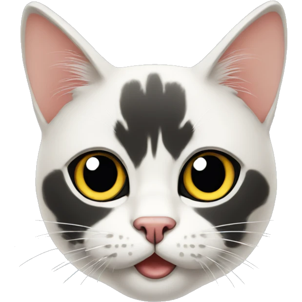 Cat withe and blac emoji