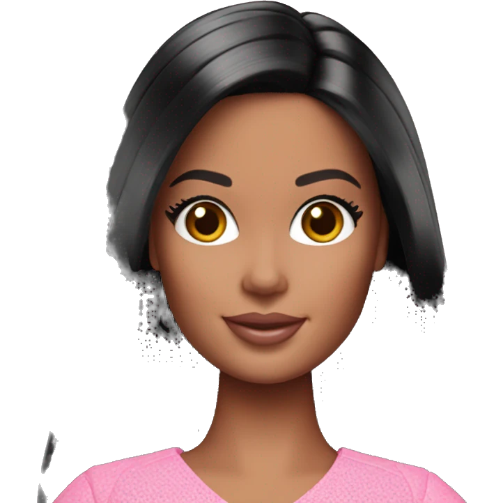 barbie doll black hair emoji