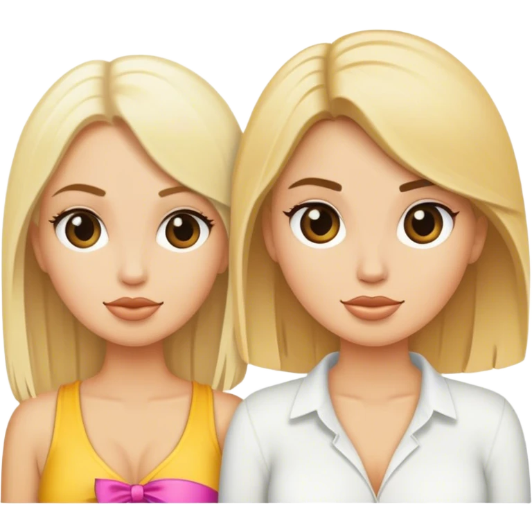 One blonde one brunette in Cabo  emoji