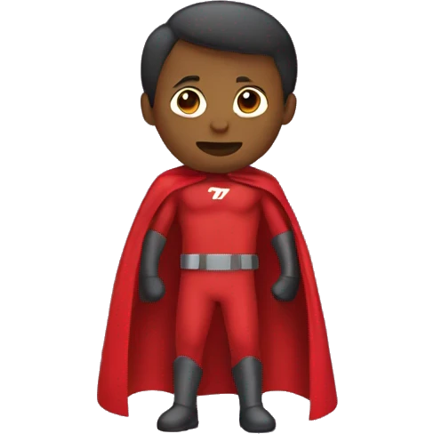 super hero red cape emoji