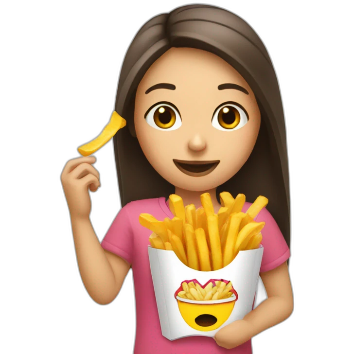 girl-eating-fries emoji