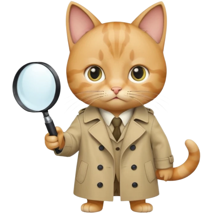 cat baby detective emoji